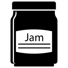 Thanksgiving Breakfast Dark Color Jam Jar Vector Icon design