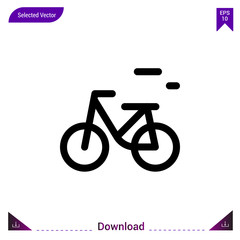 Fototapeta premium bike icon vector . Best modern, simple, isolated, application ,ecology icons, logo, flat icon for website design or mobile applications, UI / UX design vector format
