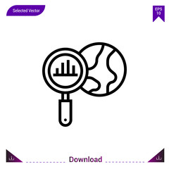 analysis  icon vector . Best modern, simple, isolated, application ,network-sharing icon , logo, flat icon for website design or mobile applications, UI / UX design vector format