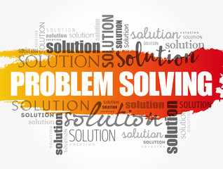 Fototapeta premium Problem solving aid word cloud collage, business concept background