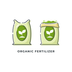 Organic Fertilizer icons illustrations vector