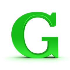 G letter green sign 3d sign alphabet