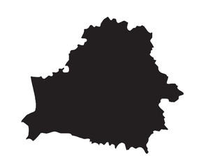 Silhouette Map Of Belarus