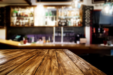 Table background of free space and home interior 