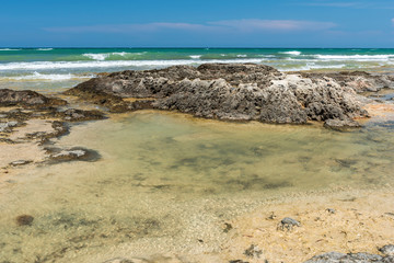Colors and atmosphere of the Puglia sea. Italy.