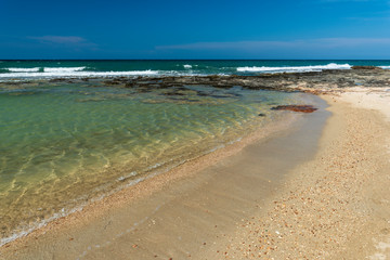 Colors and atmosphere of the Puglia sea. Italy.