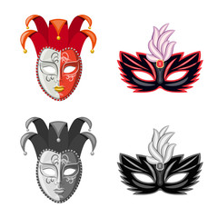 Vector design of luxury and celebration logo. Set of luxury and hide vector icon for stock.