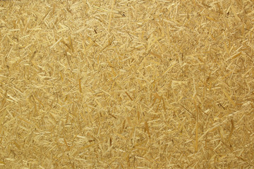 Sheet of plywood with fragments of compressed sawdust.