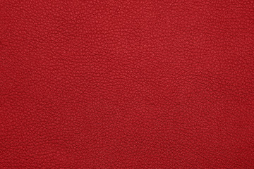 Background texture of red natural leather grain