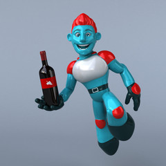 Red Robot - 3D Illustration