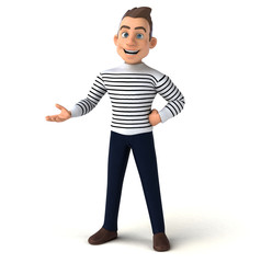 Fun 3D cartoon casual character
