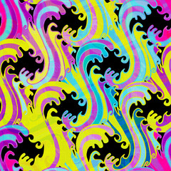 graffiti colorful abstract polygons beautiful seamless background