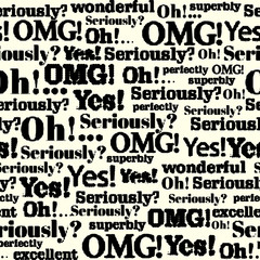 Imitation of newspaper. Seamless vector image. Vintage background.