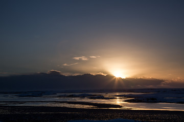 Sonnenuntergang auf Island