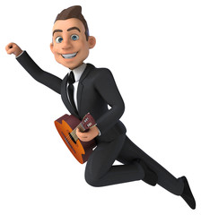 Fun businessman - 3D Illustration