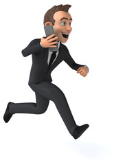 Fun business man - 3D Illustration