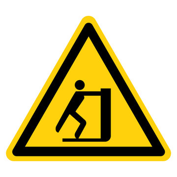 Warning No Pushing Symbol Sign, Vector Illustration, Isolate On White Background Label .EPS10
