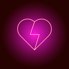 Heart, star vector icon. Element of simple icon for websites, web design, mobile app, info graphics. Pink color. Neon vector