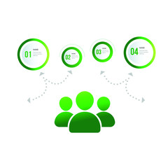 Infographics green charts, ecology. Vector illustration