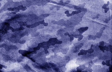 Dirty camouflage cloth with blur effect in blue tone. © pavelalexeev