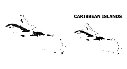 Carcass Map of Caribbean Islands