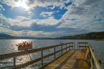 A nice afternoon at the beginning of autumn in October at Lake Constance.