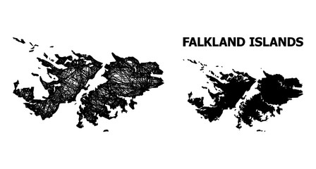 Obraz premium Carcass Map of Falkland Islands