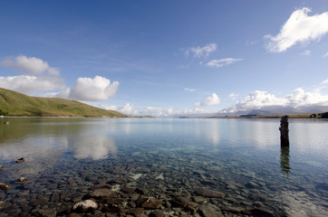 clouds over lake