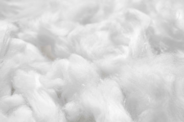 Cotton soft fiber texture background, white fluffy natural material - obrazy, fototapety, plakaty