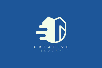 Simple shield logo design. Minimalist and modern vector illustration design suitable for business or brand.