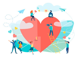 Congratulations at home and at work on Valentine's Day