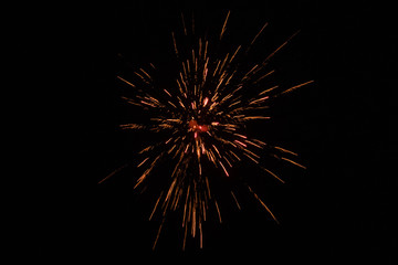 firework mushroom in air at night