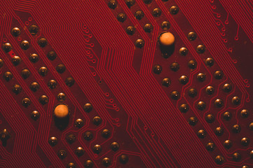 Electronic circuit board abstract background. computer motherboard close up. micro elements of...