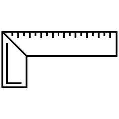 Carpenters WoodWorker AI Measurement Tool Vector Icon design