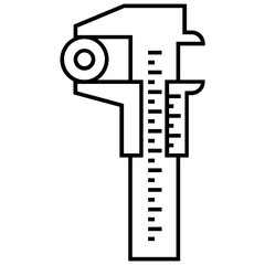 Vernier scale Design Vector Mathematical Measurement tool Icon Design