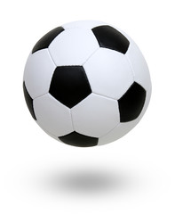 Naklejka premium soccer ball white