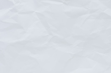 white crumpled paper texture background.