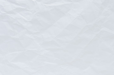 white crumpled paper texture background.