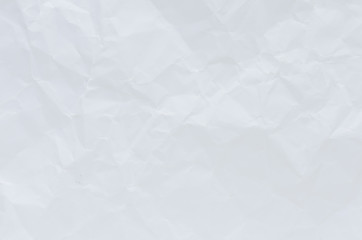 white crumpled paper texture background.