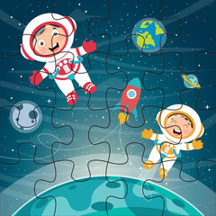 Puzzle Game Illustration For Children - Ready For Press