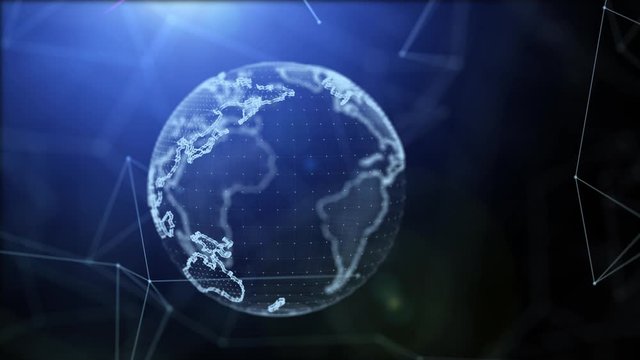 4k Animation Digital Globe