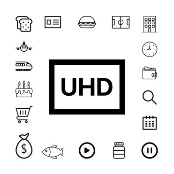 UHD resolution icon for web and mobile