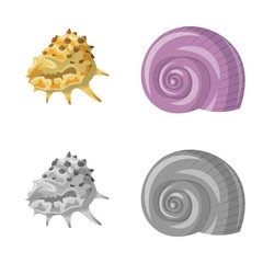 Vector design of animal and decoration symbol. Collection of animal and ocean stock vector illustration.