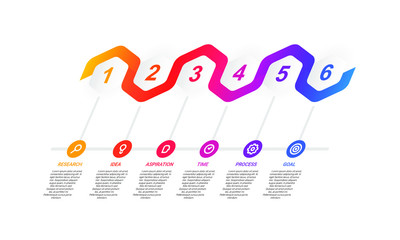 Vector hexagon Infographic stack chart design with icons and 6 options or steps. for business concept. Can be used for presentations banner, workflow layout, process diagram, flow chart,