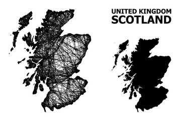 Wire Frame Map of Scotland