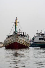  Sunda Kelapa port cityscape, Jakarta, Indonesia