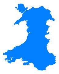 Karte von Wales