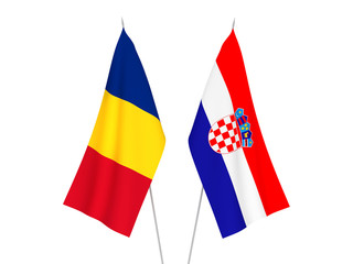 Croatia and Romania flags