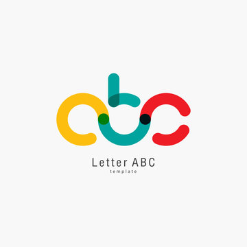 Colored letter abc