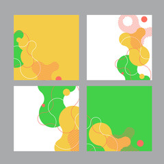 Set of social media banner template for sale and advertising. Coral live and additional color. Vector